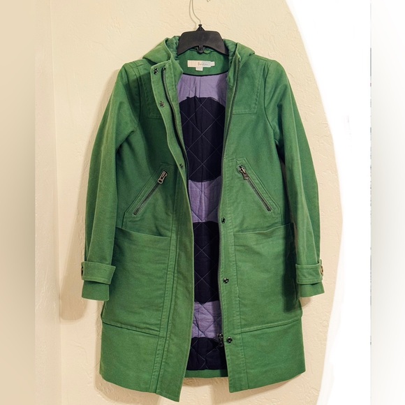 Boden Moleskin hooded mid-length cotton overcoat - Picture 3 of 6